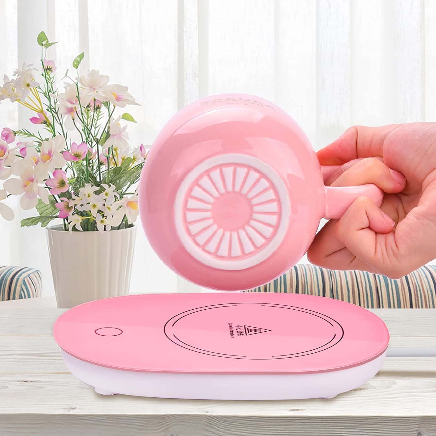 Coffee Mug Warmer with Mug,Cat Coffee Warmer Mug Coffee Cup for Women Coffee Tea Warmer Cup for Desk Auto On/Off Gravity-Induction Smart Coffee Mug Warmer Set Birthday Gift Box Coffee Mug Set