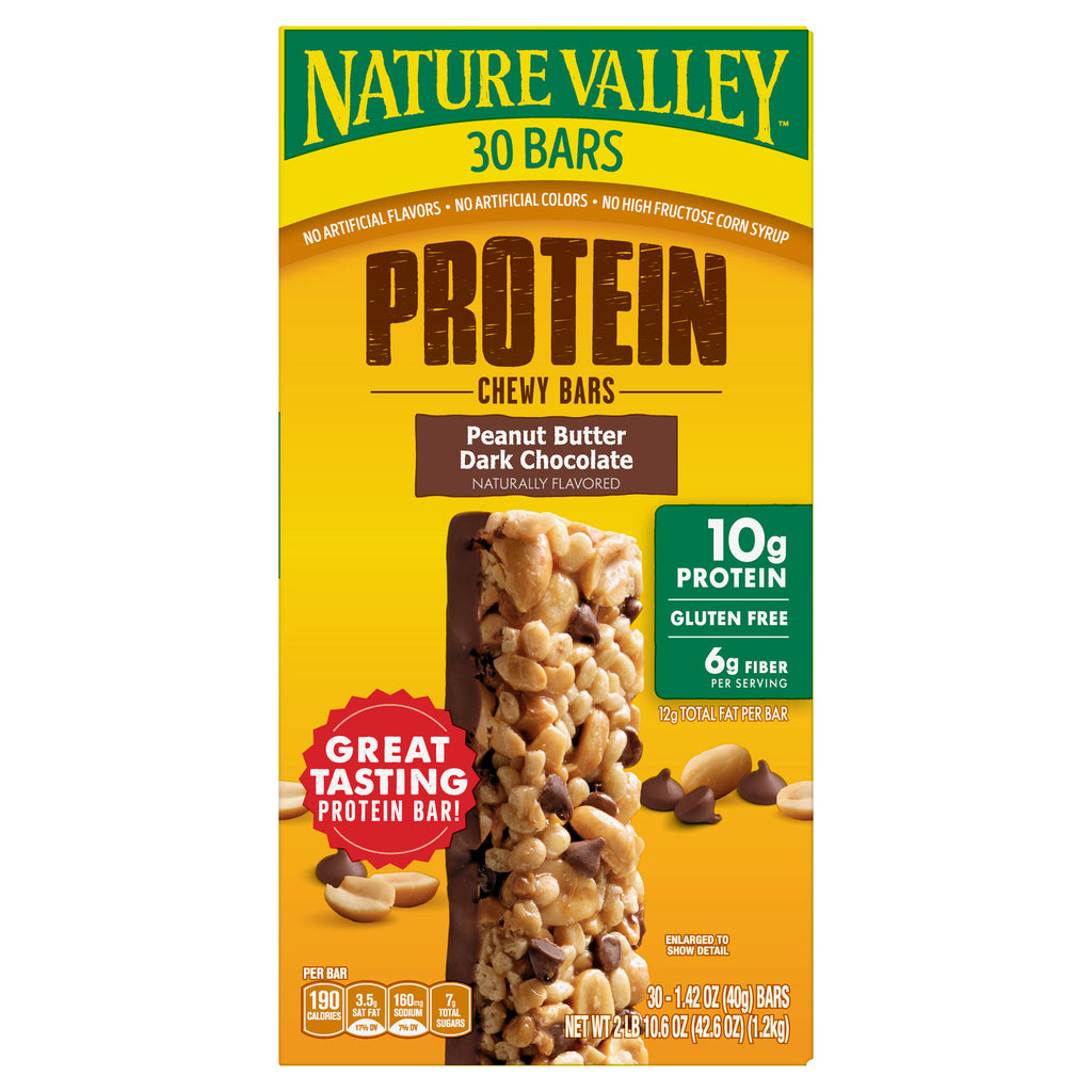 Protein Bar, Peanut Butter Dark Chocolate, 1.42 Oz, 30-Count