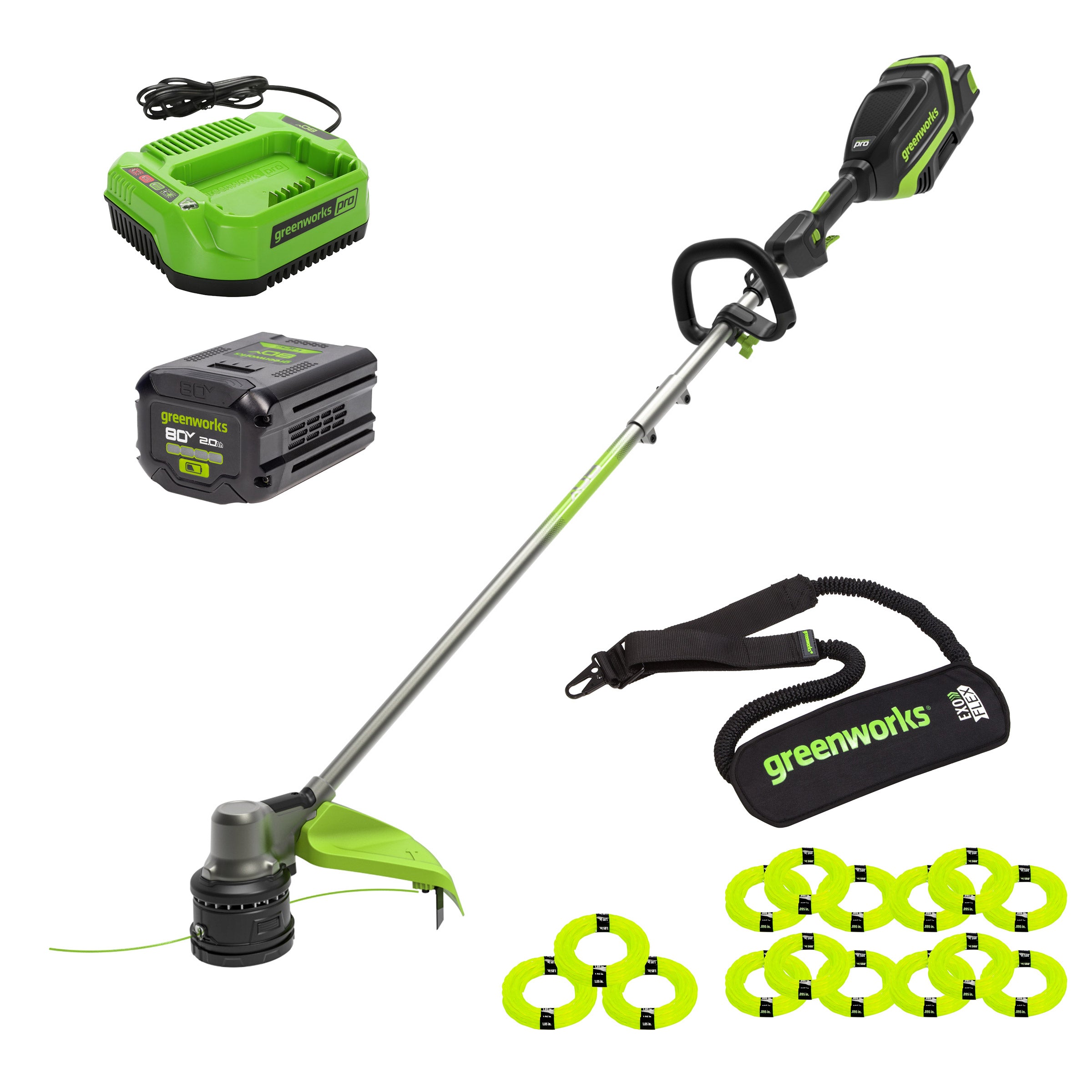 Greenworks 80V Gen 3 17" Brushless String Trimmer W/ 2.0Ah Battery & Charger