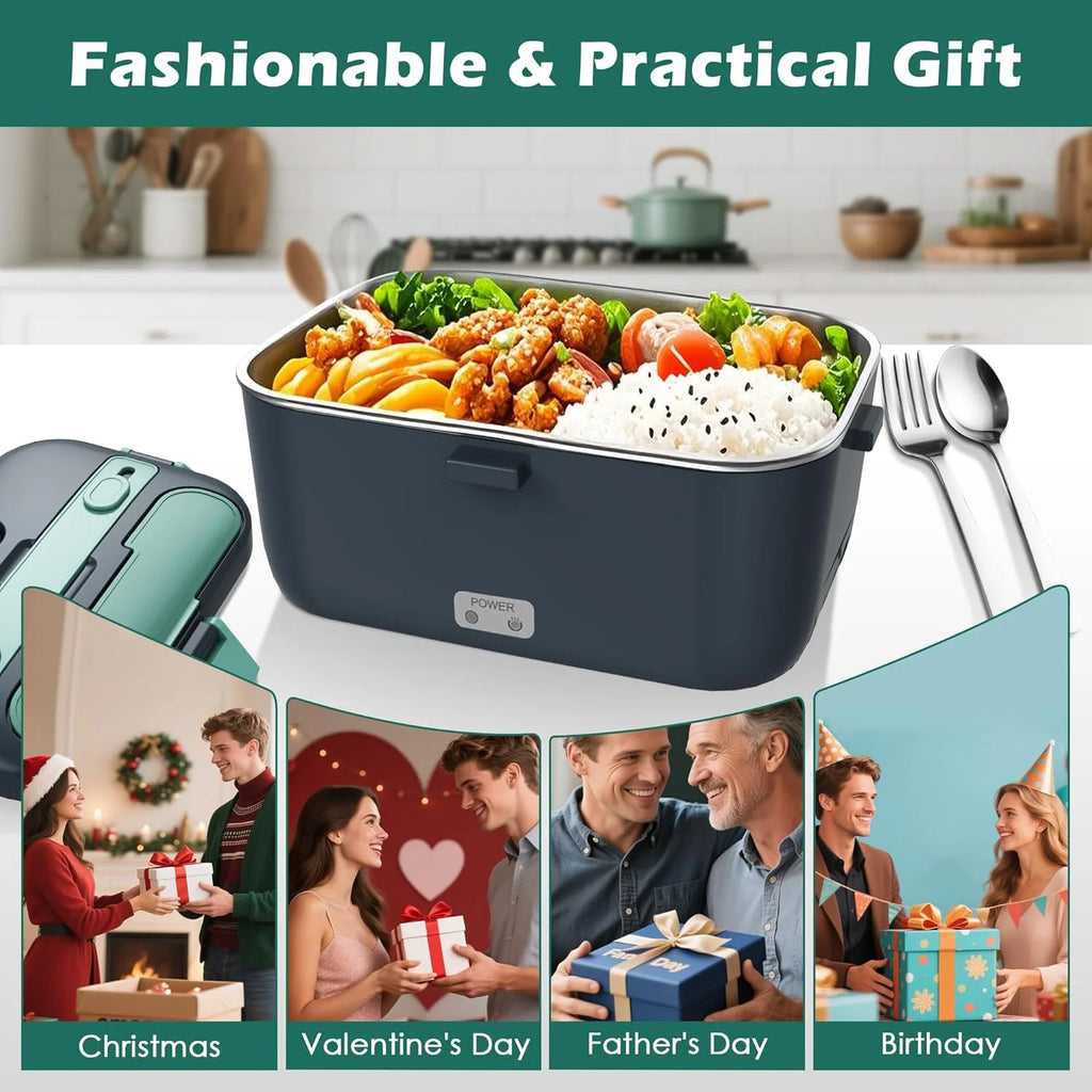 Electric Lunch Box Food Heater 3-In-1 Portable Food Warmer Lunch Box for Car & Home