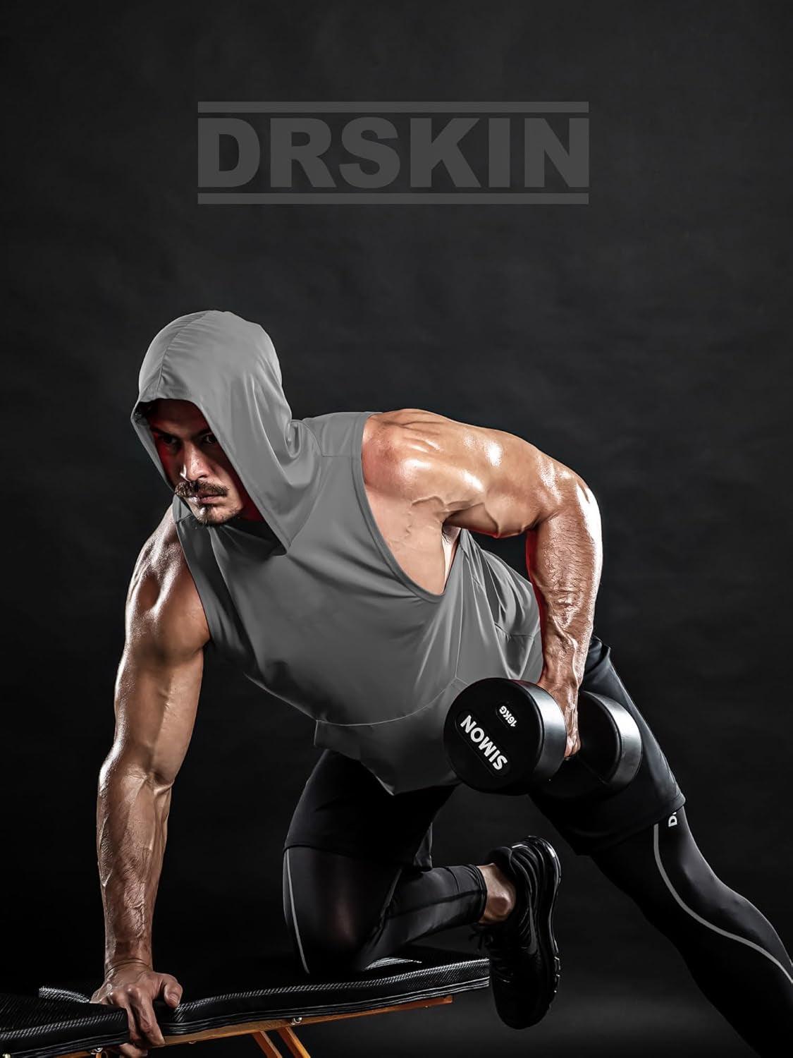 2 or 1 Pack Men'S Hooded Tank Tops Bodybuilding Muscle Cut off T Shirt Sleeveless Gym Training Hoodies Workout Dry