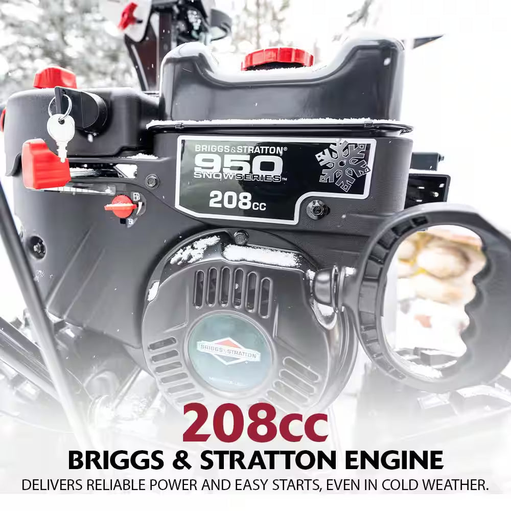 24 In. 208Cc Self-Propelled 2-Stage Gas Snow Blower with Electric Start