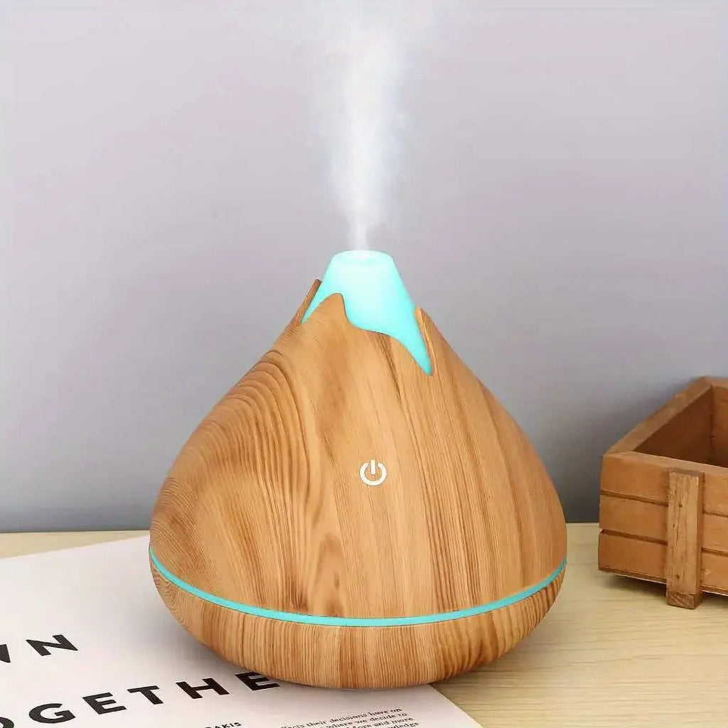 Portable Diffuser Humidifier,Diffusers for Essential Oils,350Ml,Deep Wood Grain
