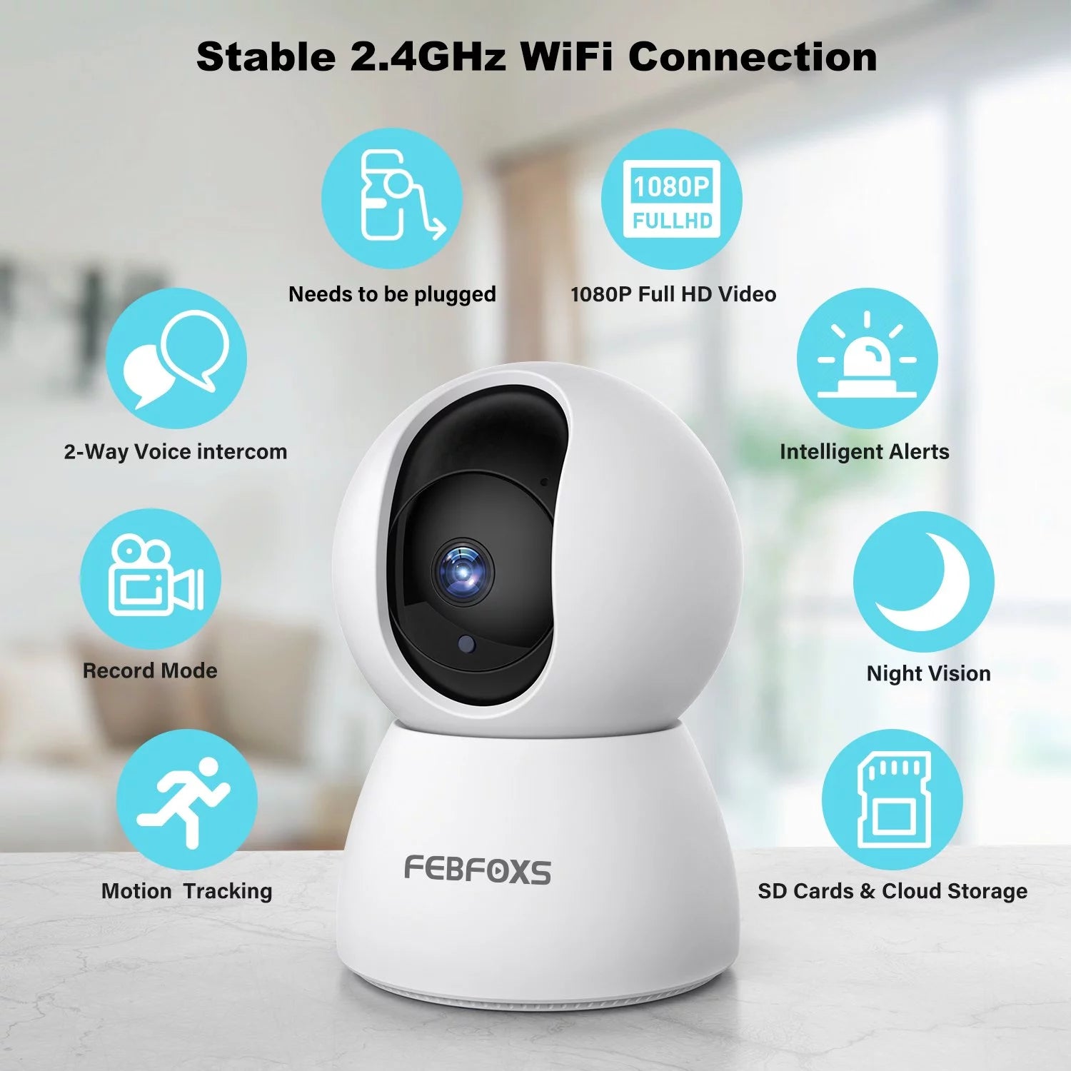 2K Baby Monitor Indoor Security Camera for Home Security